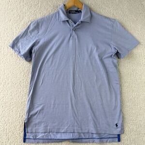 Polo Ralph Lauren Striped Polo Shirt Men's M Blue White Pima Cotton $98